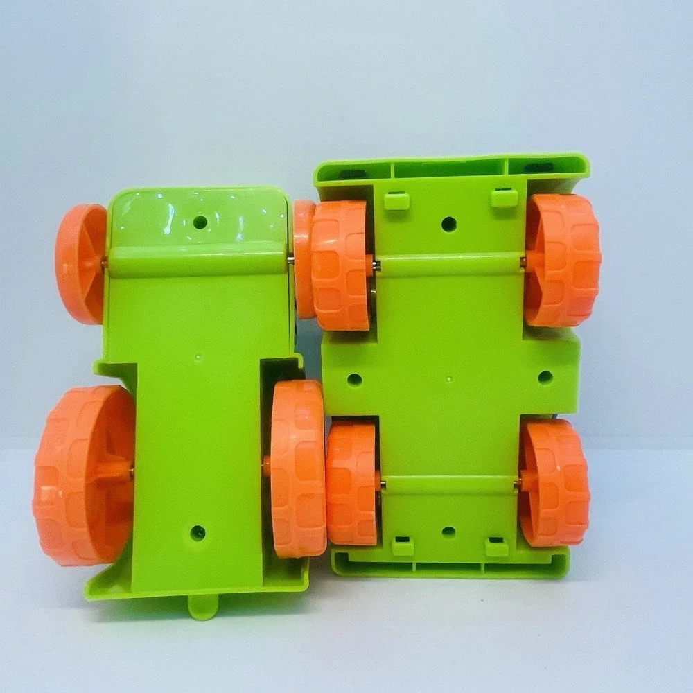 Push and‎ Go Tractor & Pick-Up Truck Blue Green Orange Wheels Tractor Has Hitch